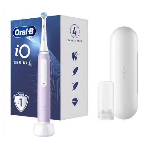 Oral-B | iO4 | Electric Toothbrush | Rechargeable | For adults | ml | Number of heads | Lavender | Number of brush heads include